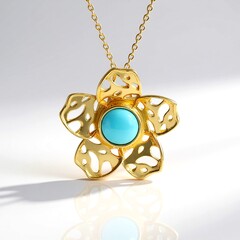 Collana in argento con Turchese Sleeping Beauty (Ornaments by de Melo)