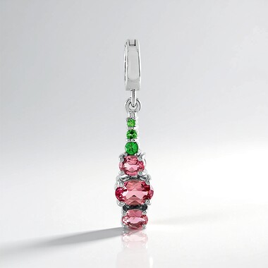 Colgante en plata con Turmalina rosa de Nigeria