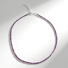 Collier en argent et Diamant pourpre (CUSTODANA)