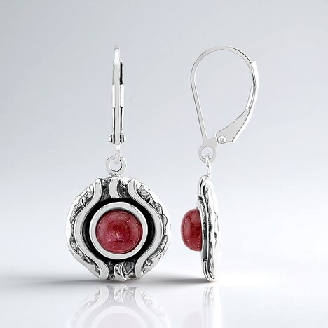 Orecchini in argento con Rodonite