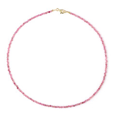 Nigerian Pink Tourmaline Silver Necklace