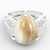Anello in argento con Agata Botswana