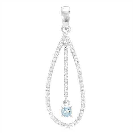 Santa Maria-Aquamarin-Silberanhänger