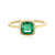 9K Russian Emerald Gold Ring