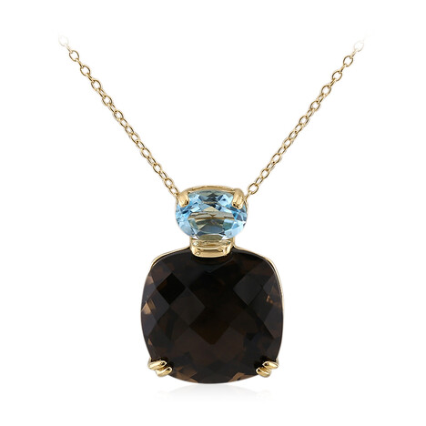 Rauchquarz-Silberhalskette