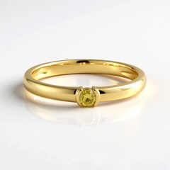 Anello in argento con Diamante Giallo I3