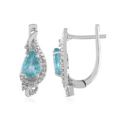 Boucles d'oreilles en argent et Apatite bleue