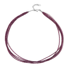 Collar en plata con Granate Magenta