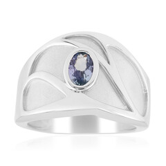 Unheated Lilac Tanzanite Silver Ring