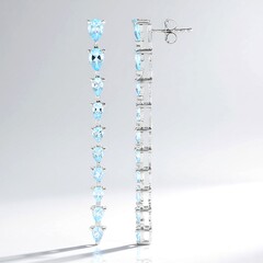 Orecchini in argento con Topazio Blu Cielo