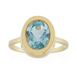 Anello in argento con Topazio Blu Cielo (MONOSONO COLLECTION)