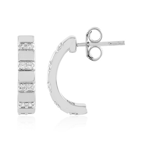 Zirkon-Silberohrringe