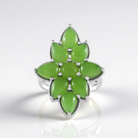 Bague en argent et Jade du Canada