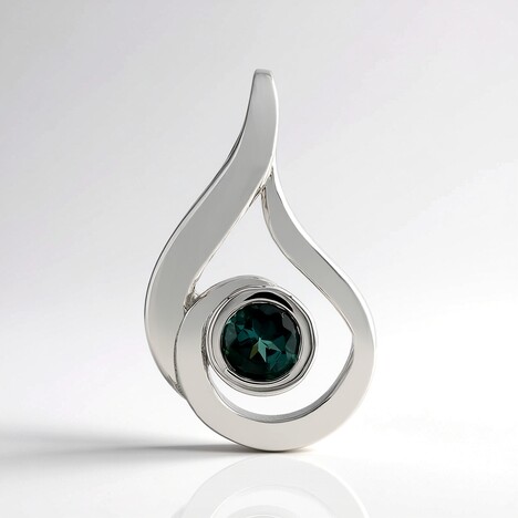 Ciondolo in argento con Indicolite (Pallanova)