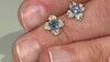 Pendientes en oro con Aguamarina Santa María