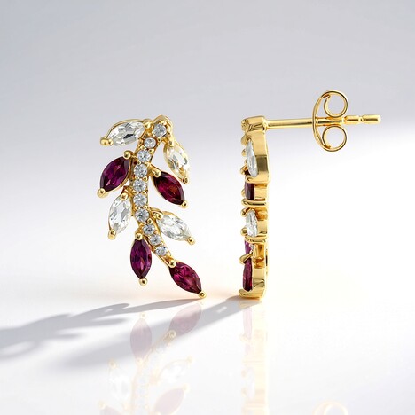 Orecchini in argento con Rodolite
