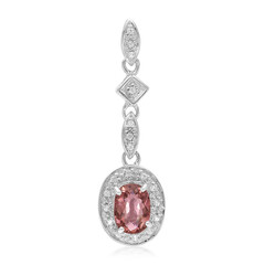 Pendentif en argent et Tourmaline cuprifère rose