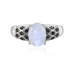Rainbow Moonstone Silver Ring