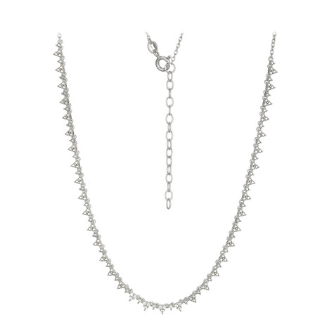 Zilveren halsketting met zirkonen (Adela Silber)