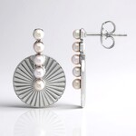 Orecchini in argento con Perla d'Acqua Dolce Argentata (MONOSONO COLLECTION)