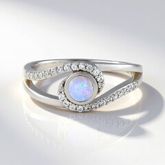 Anello in argento con Opale Australiano