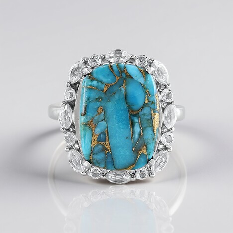 Anello in argento con Turchese Ramato Blu Mohave (Faszination Türkis)