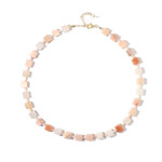 Pink Opal Silver Necklace