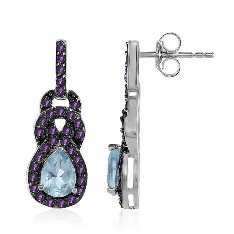 Orecchini in argento con Topazio Blu Cielo