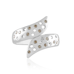 Zilveren ring met I2 Champagne Diamanten (de Melo)
