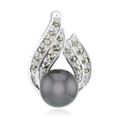 Pendentif en argent et Perle de culture de Tahiti (Annette classic)