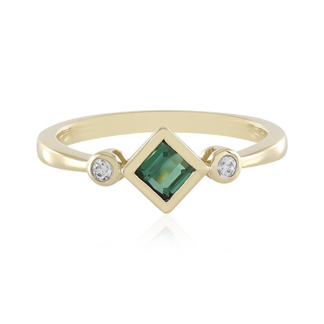 Anello in oro con Tormalina Verde di Benedito (Adela Gold)