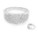 Weißer Topas-Silberring