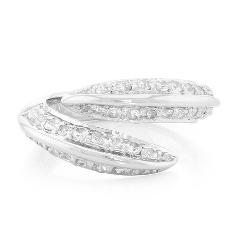 Weißer Saphir-Silberring