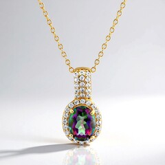 Collana in argento con Quarzo Mistico