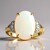 Anello in oro con Opale Bianco Brasiliano