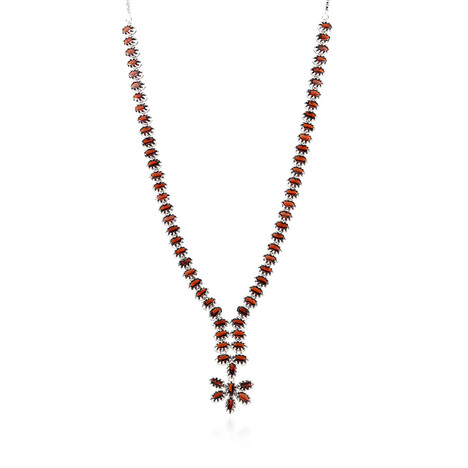 Collar en plata con Granate de Mozambique