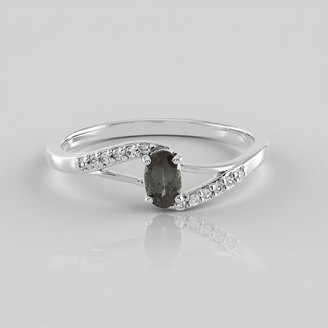 Bague en argent et Grenat à couleurs changeantes de Madagascar