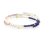 Stalen armband met Witte zoetwater kweekparels (Riya)