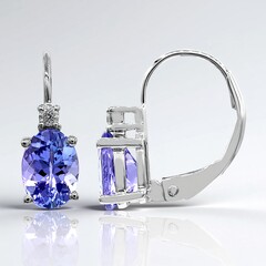 Orecchini in oro con Tanzanite AAA