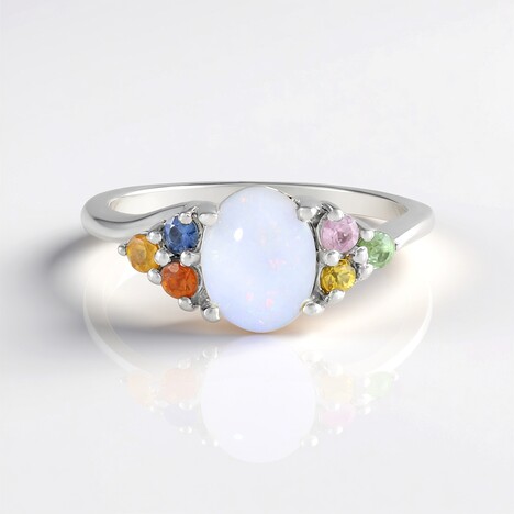Anello in argento con Opale Australiano