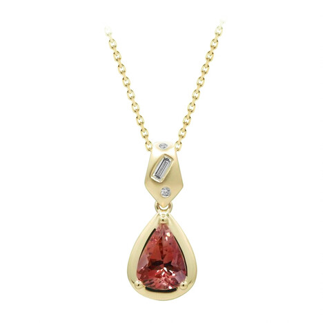 Collar en oro con Piedra del sol de Oregón (CIRARI)