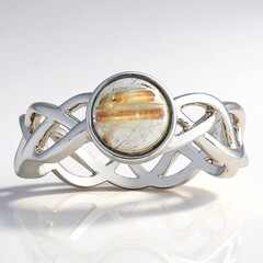 Zilveren ring met een rutielkwarts