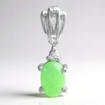 Ciondolo in argento con Crisoprasio Imperiale