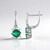 Orecchini in argento con Onice Verde