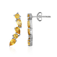 Pendientes en plata con Citrino