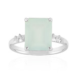 Anello in argento con Calcedonio Acqua