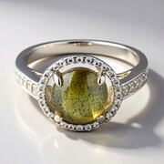 Anillo en plata con Labradorita