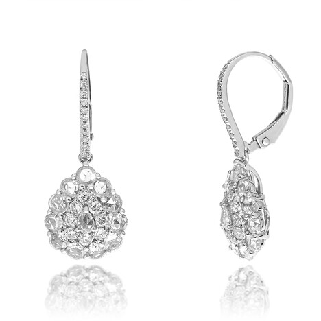 Gouden oorbellen met SI1 (H) Diamanten (CIRARI)