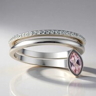 Anillo en plata con Turmalina rosa de Nigeria