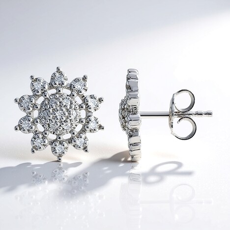Orecchini in argento con Diamante I1 (G) (Annette)